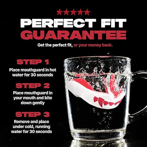 Miniatura 4 de SafeJawz Sports Mouthguard, Dual Layer Premium Mouth Guard with Case for Basketball, Lacrosse, Football, Martial Arts, Hockey, Wrestling, Ice Hockey