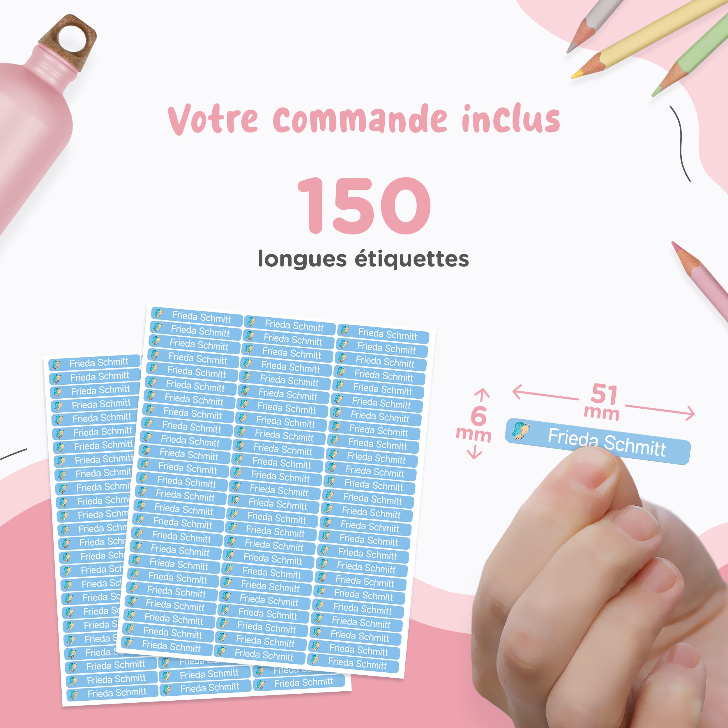 75 Étiquettes Personnalisées Pour Enfants à L'École