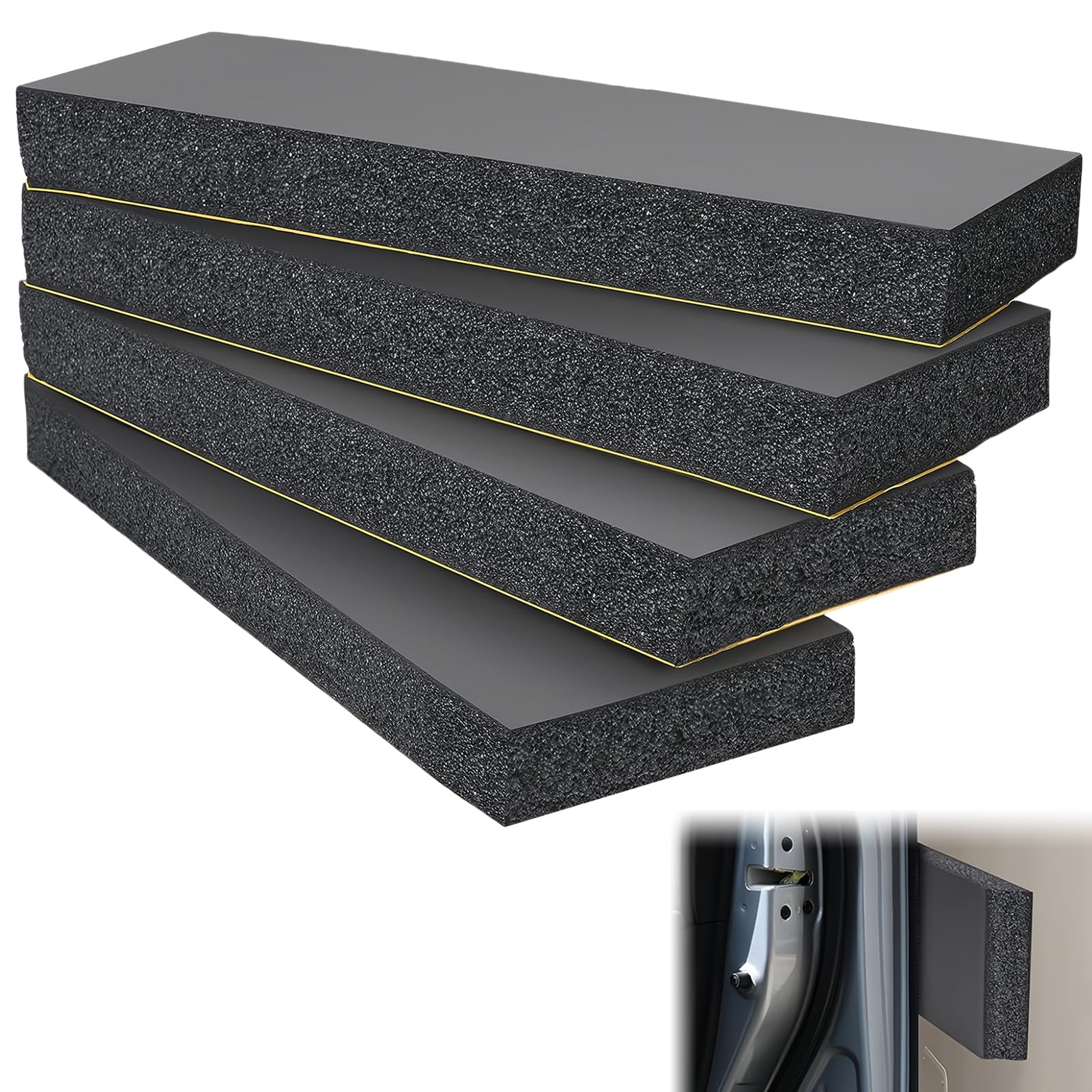 4Pcs Garage Wall Protectors EVA Foam Sheets 30x10x3cm,Self-Adhesive Car Door Edge Protector Bumper Guard,Anti-scratch GarageDoor Edge Protection,GarageCar Door Protector for Parking Protection