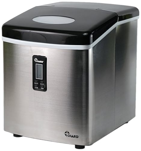 CHARD IM-12SS, Ice Maker with LCD Display, Stainless Steel, 26