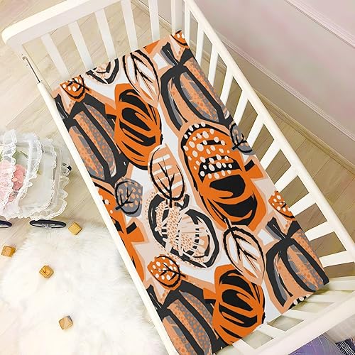 Miniatura 6 de Sábanas de moisés de calabaza de Acción de Gracias para niños y niñas, otoño, Halloween, sábanas para cunas de bebé, sábanas de juego para niños,