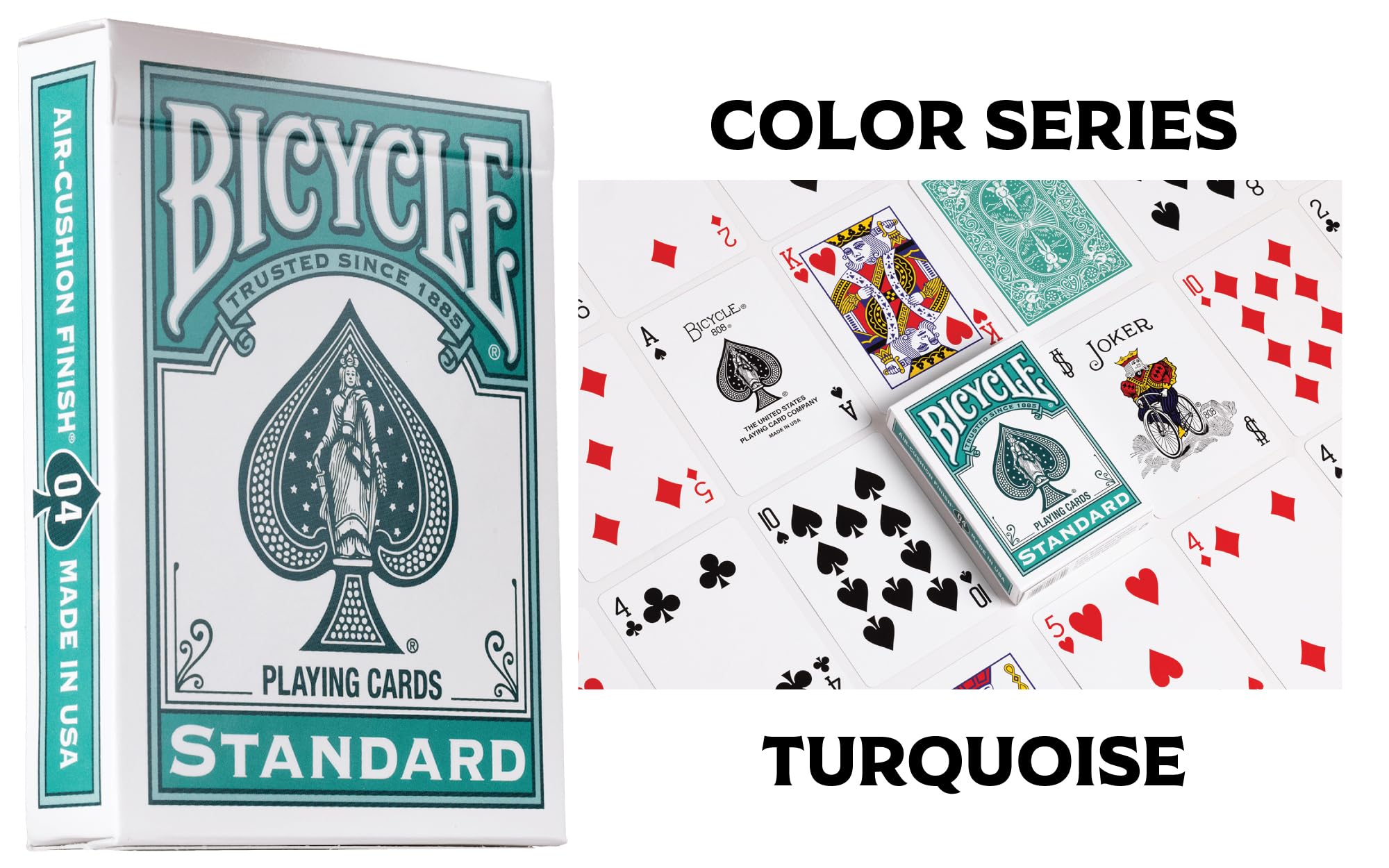 Bicycle Playing Cards 6 Deck Color Series Bundle. Collector's Bundle Including 6 Rider Back Decks in Fairway, Turquoise, Sunshine, Pumpkin, Cinnamon and Wintergreen. - Image 3