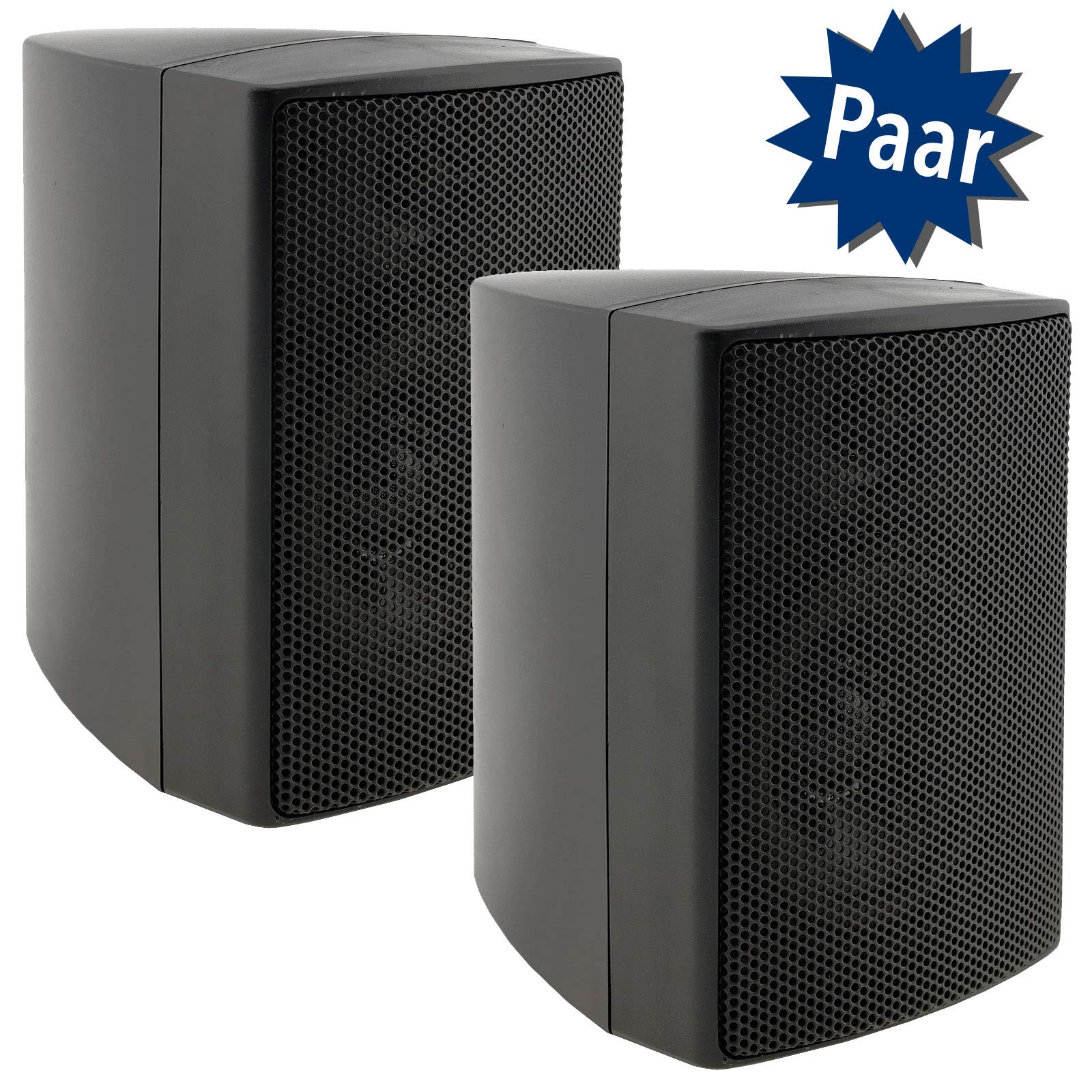 ChiliTec - Altavoces de Pared (2 vías, para estéreo HiFi Home Cinema, 40 W, 8 ohmios), Color Negro