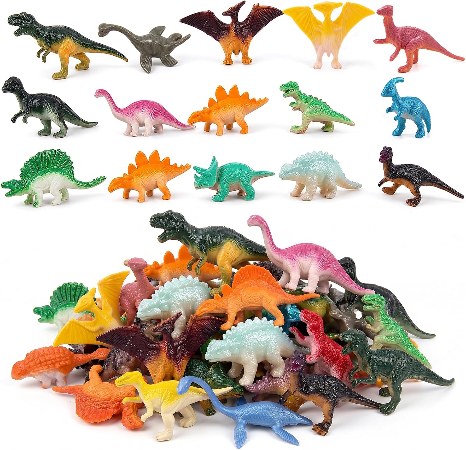 Realistic Dinosaur Model Figures, Prehistoric Replica Specimens, 30 PCS