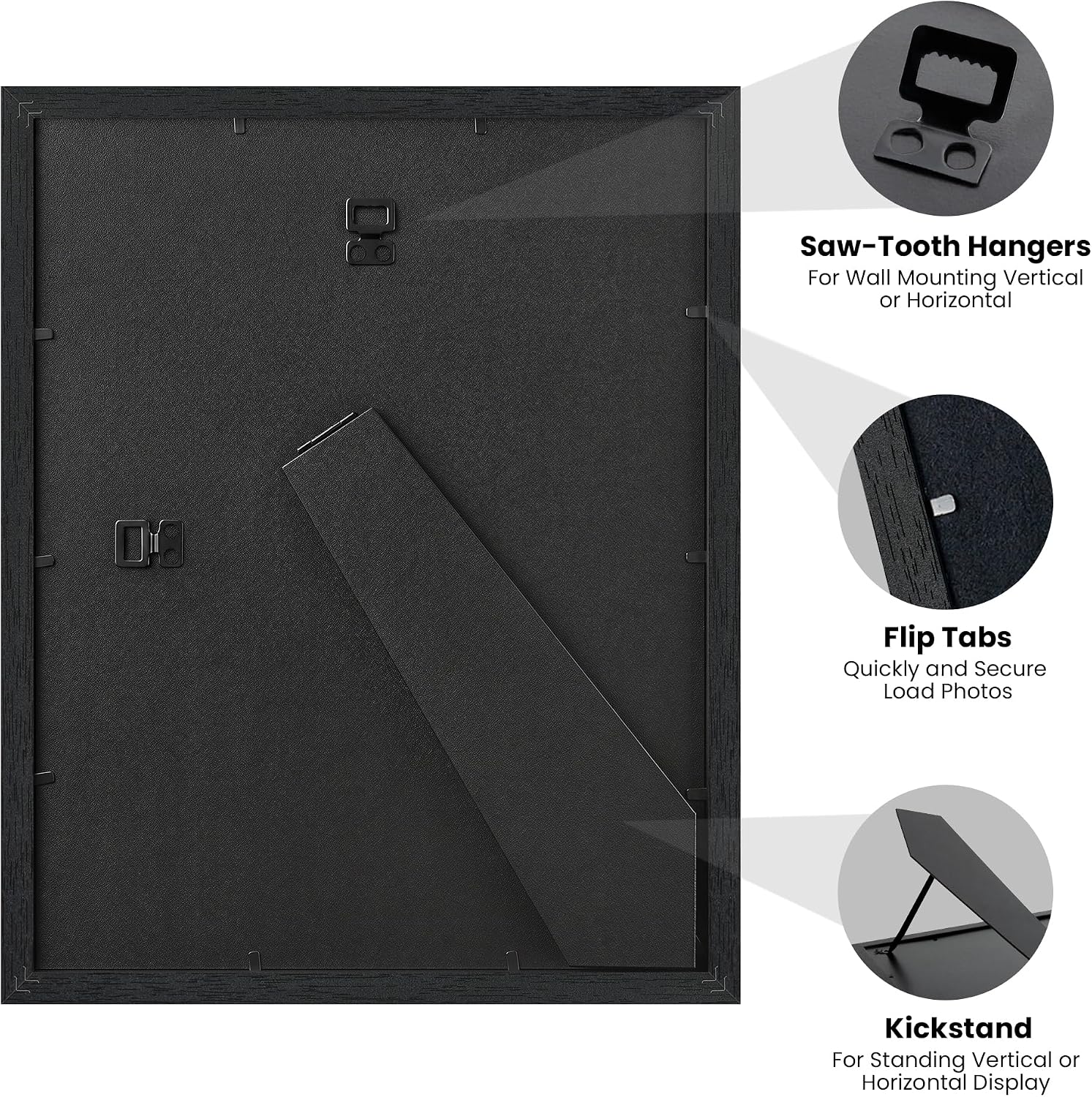 upsimples Diploma Frame with HD Glass, 11x14 Black, 1 Pack image 5