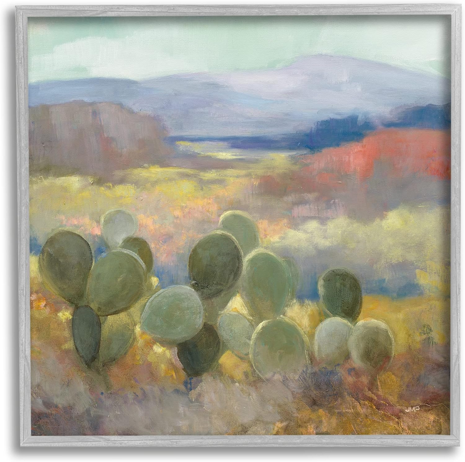 Stupell Industries Prickly Pear Cactus Plant Soft Desert Canyon Landscape, Design by Julia Purinton