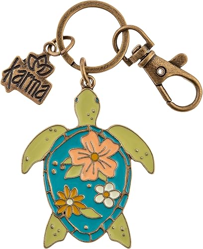 Karma, Llaveros esmaltados para mujer, llavero esmaltado para regalo, accesorios para bolsos, bolsos, tortugas marinas