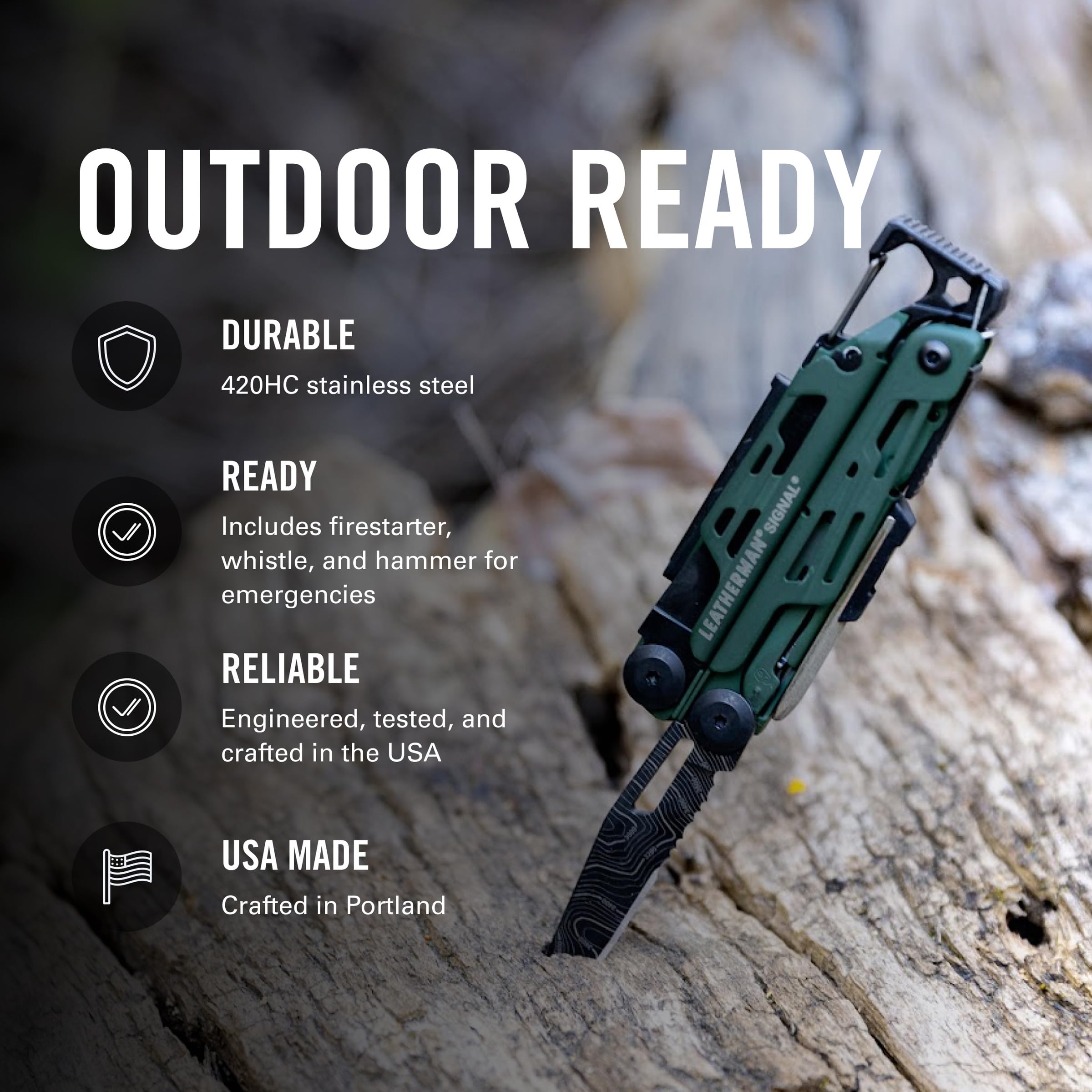 Leatherman Signal YL833183, Multi-outil 19 Fonctions, Couleur Goyave, Neuf