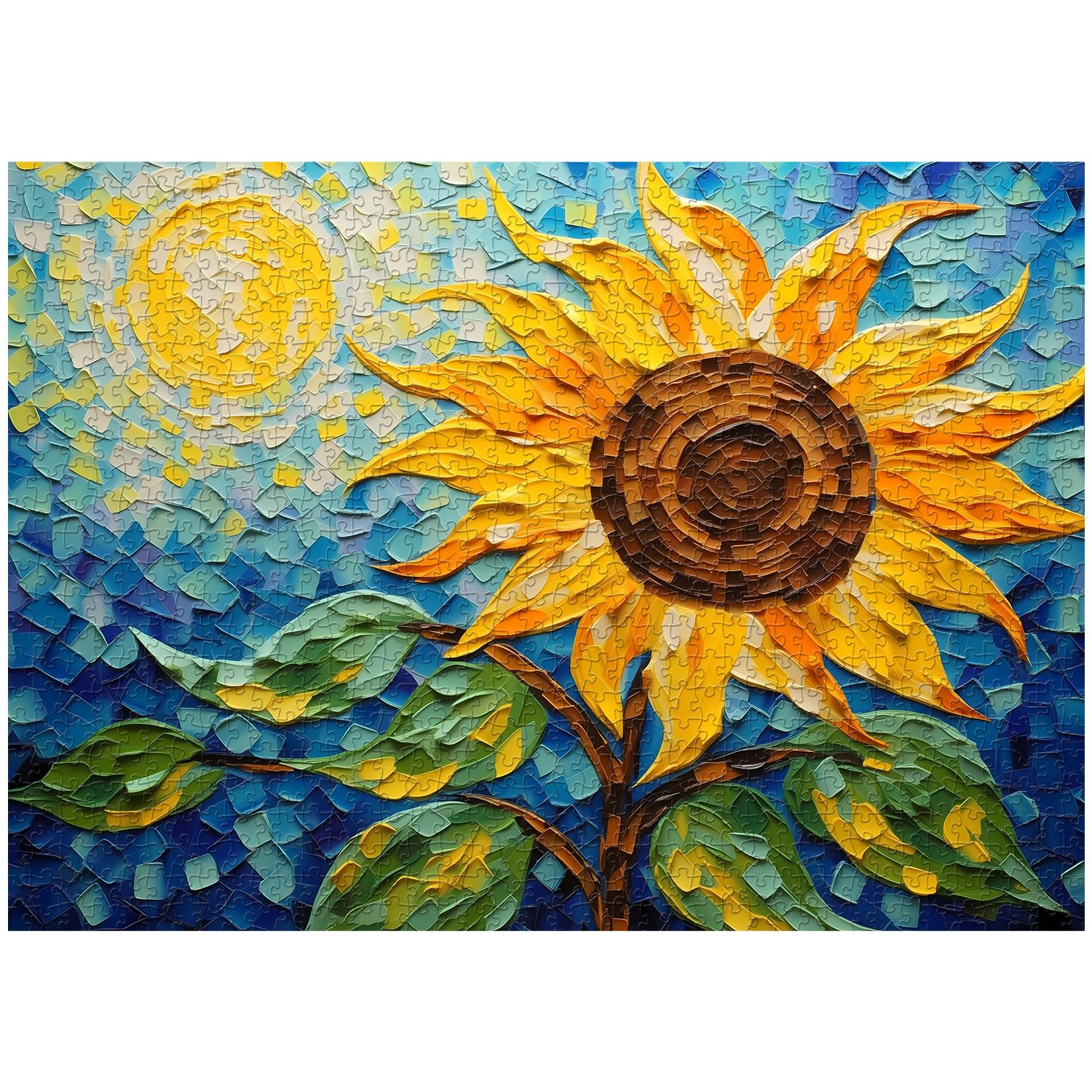 1000 Pieces Puzzles for Adults - Snowflakes an Abstract Shiny Light Colorful Challenging Jigsaw Puzzle, Daring to Try, Family Entertainment Interactive Fun Jigsaw Puzzle Gifts