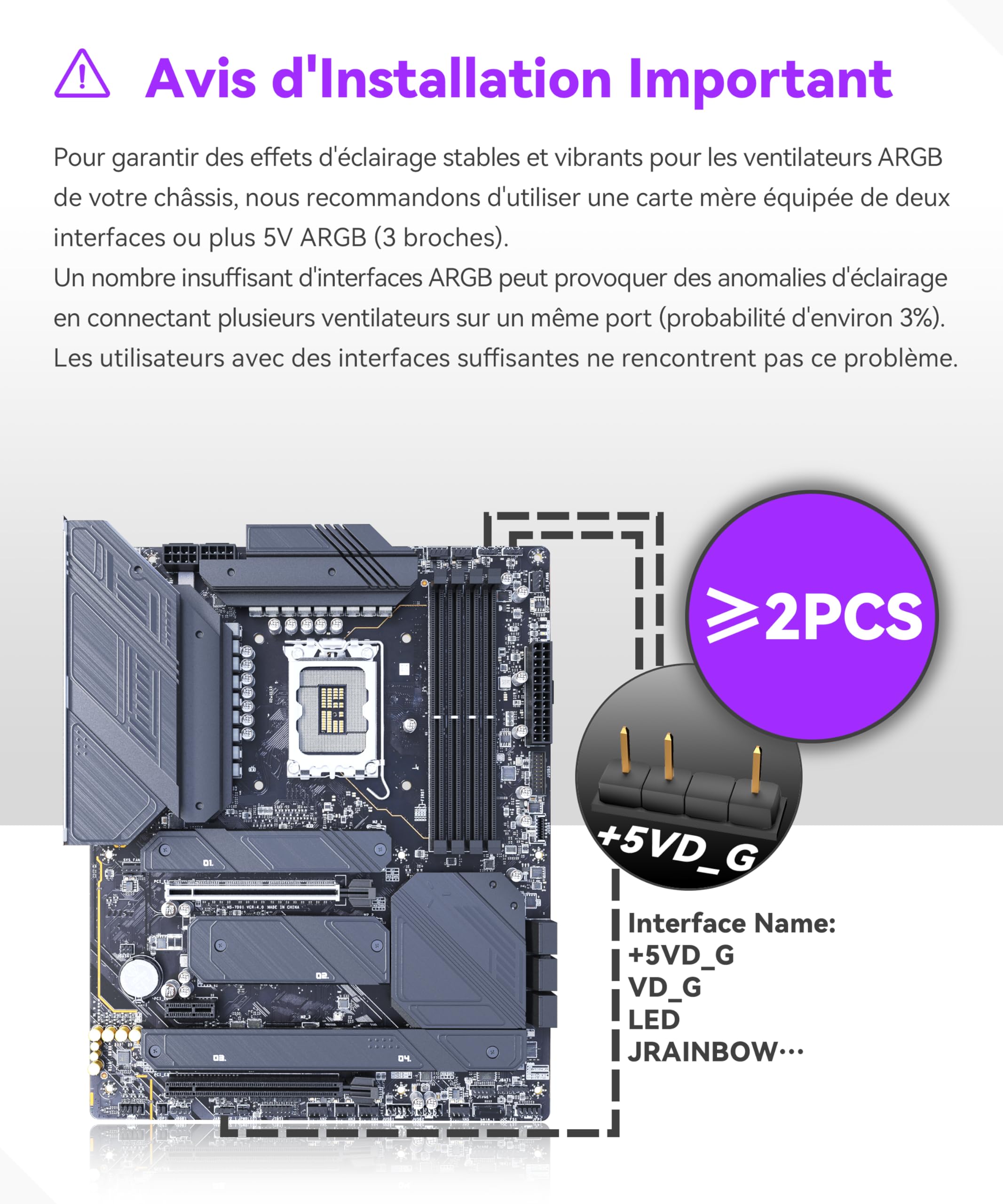 MUSETEX Y6 Boîtier PC, 7 Ventilateurs ARGB PWM Infinity Mirror préinstallés, Vue 270° en Verre Trempé, Connectique Type-C, Boîtier PC Gamer Mid-Tower ATX, Noir