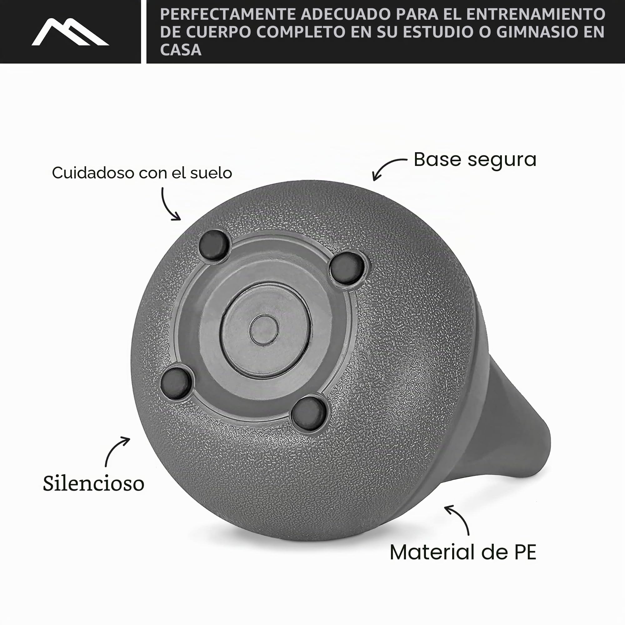 MSPORTS Pesa rusa de 2 a 20 kg, incluye póster de ejercicios con pesas rusas