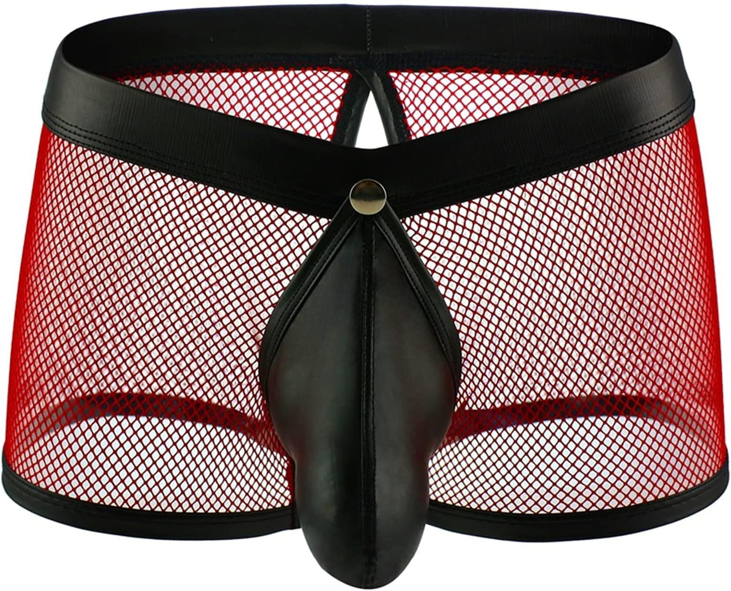 Cneer Men's Mesh Boxer Briefs Breathable Underwear Buckled Pouch Trunks Fashion with Pouch Mini Sport Underpants Men's Athletic Supporter Good Gift for Boyfriend or Husband