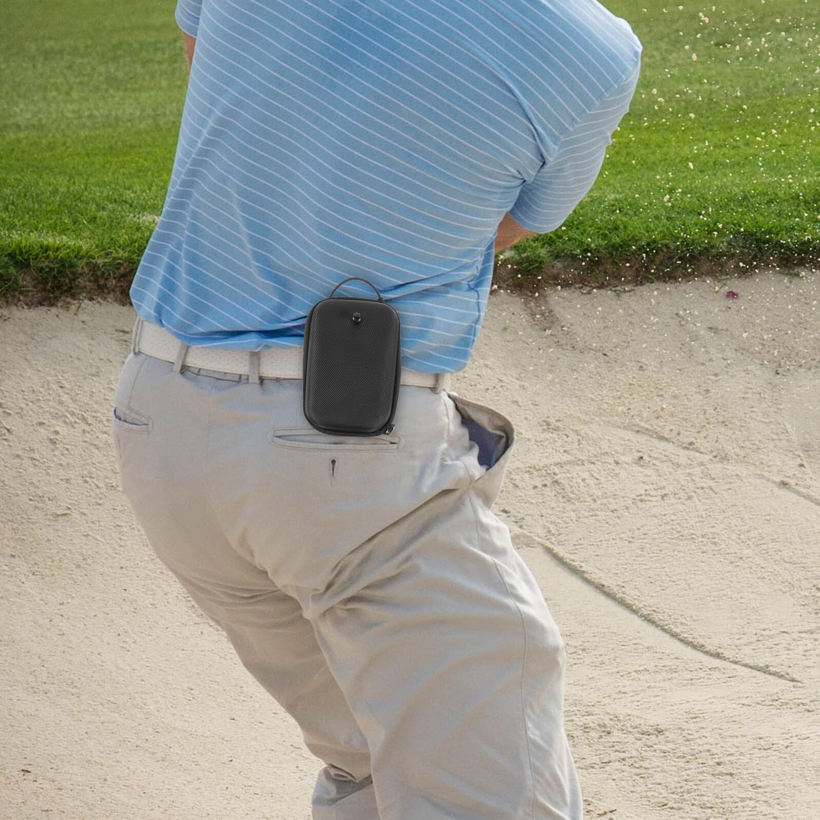 Healifty Custodia Porta Telemetro Golf Nero in Materiale Composito Resistente Agli Urti, Portatile alla Moda per Organizzazione e Protezione Durante Gioco