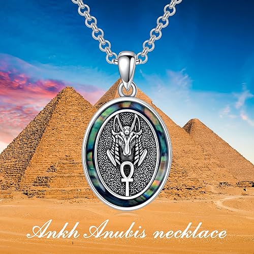 Vista 3 de PROESS Regalos de Navidad de plata de ley ValknutAnubisSatánicoBaphometIcarus SunSan JorgeSan JesofCorderoSeñor de los anillos, collar para hombres