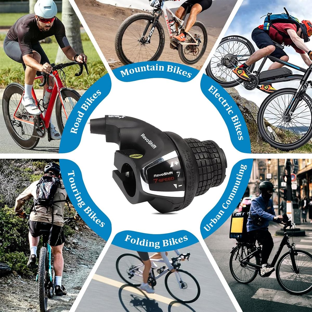 1 Par De Manetas De Cambio Para Bicicleta, SL-RS35, 3/7 Velocidades, Con Puño Giratorio, Para Bicicletas De Montaña, Carretera, Ciudad Y Plegables.