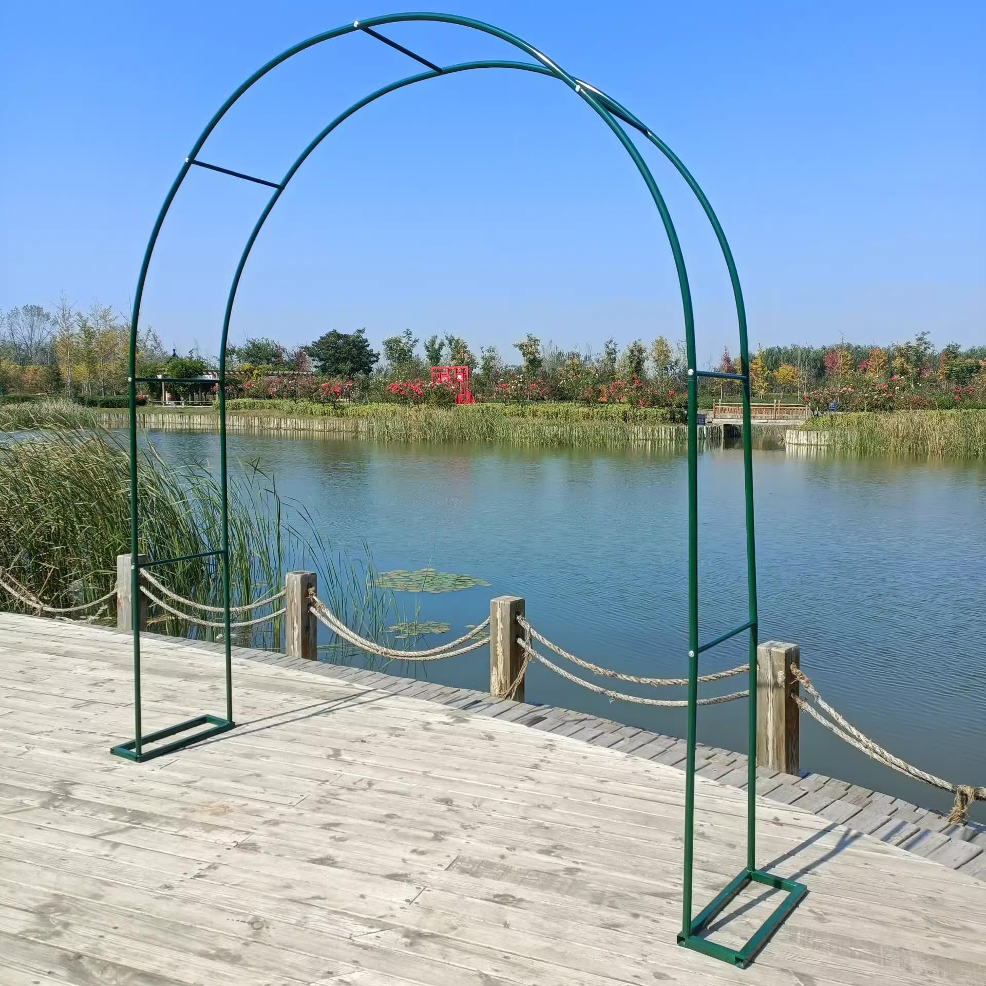 Treillis autoportant et arche de jardin en acier, pergola extérieure 1,2 m à 3,5 m