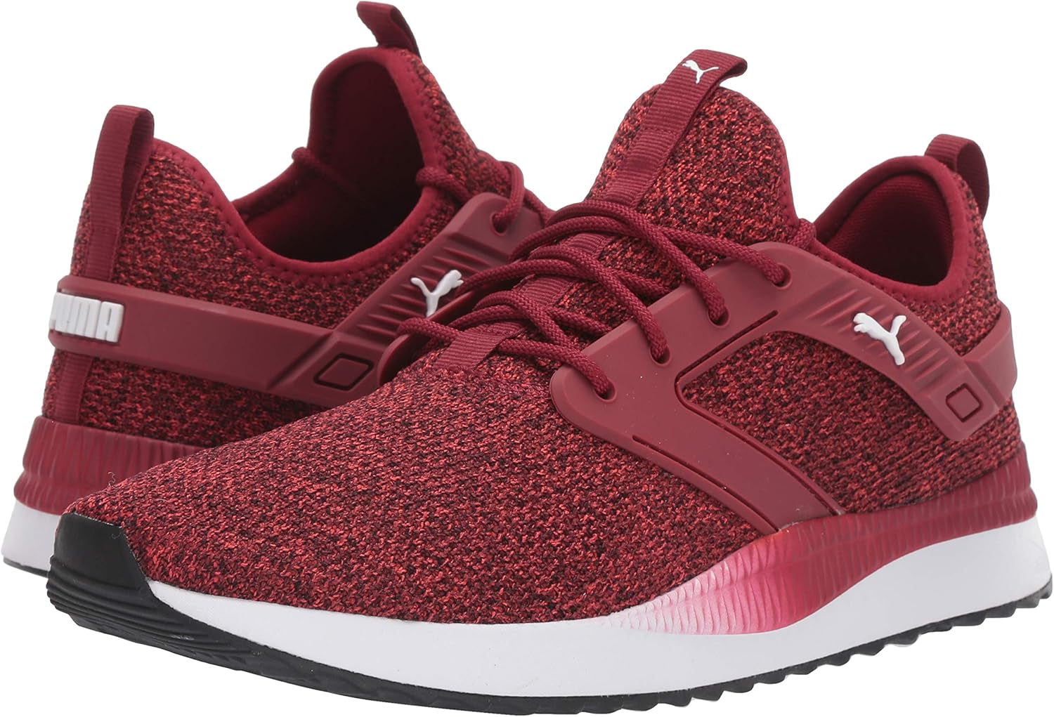 Puma Mens Pacer Next Excel Variknit Lace Up Sneakers Shoes Casual - Red - Size 12 D