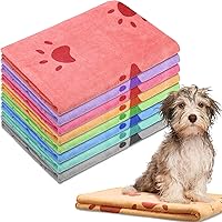 Chumia 8-Pack Extra Large 55x28" Microfiber Dog Towels - Super Absorbent Bath Drying Towels for Dogs Cats Pets, 8 Colors