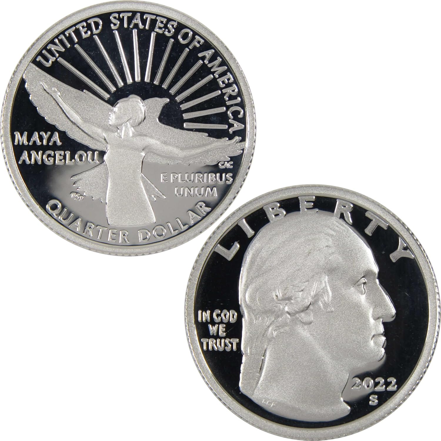 2022 S Maya Angelou American Women Quarter .999 Silver 25c Proof Coin