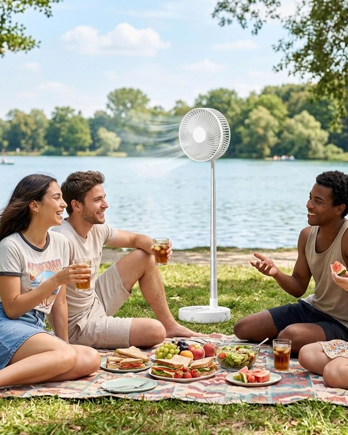 Portable Fan, 5400mAh-78CM Oscillation Pedestal Standing Fan with Remote Control… thumbnail 7