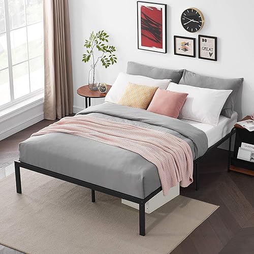 Base de cama Vecelo, de 14 pulgadas, listones de acero resistente