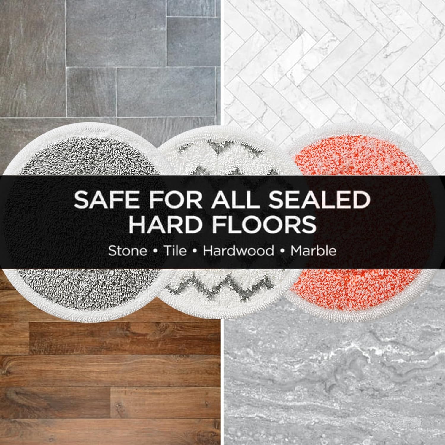 Rotating Mop Replacement Pads Compatible with Bissell Spin-Wave 3897A 3712C 3712W SmartSteam Scrubbing Steam Mop, Spinwave Mop Pads 12 Pack