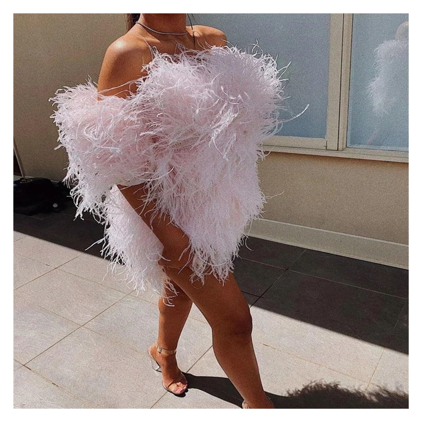 boa plumas Boa de plumas avestruz esponjosas, falda, disfraz fiesta, for manualidades, decoraciones boda DIY