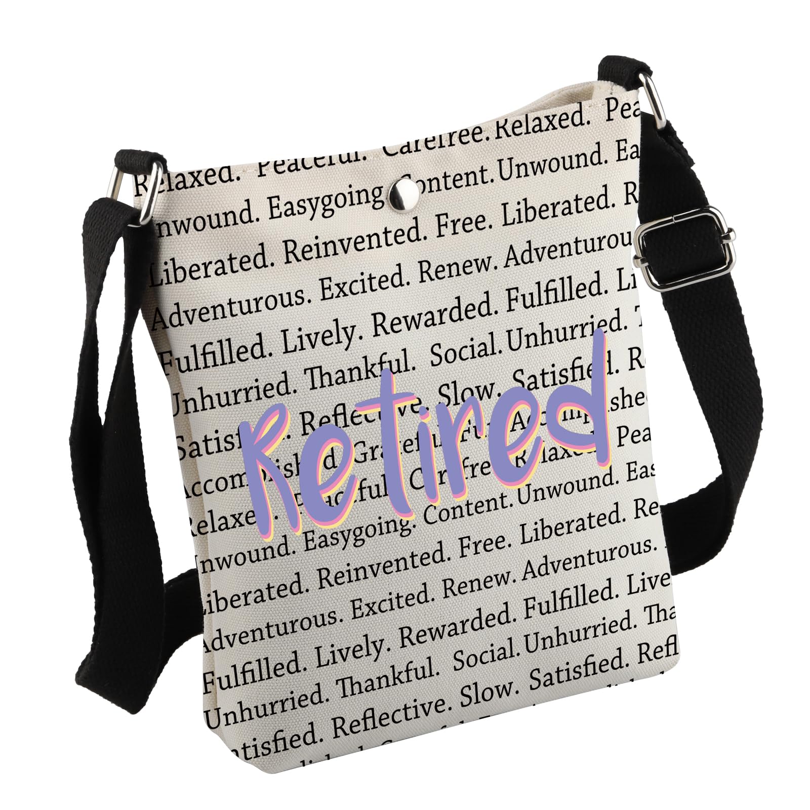 MNIGIU Retied Inspirational Gift Retied Positive Words Crossbody Bag Retired Mom Gift Retired Life Gift