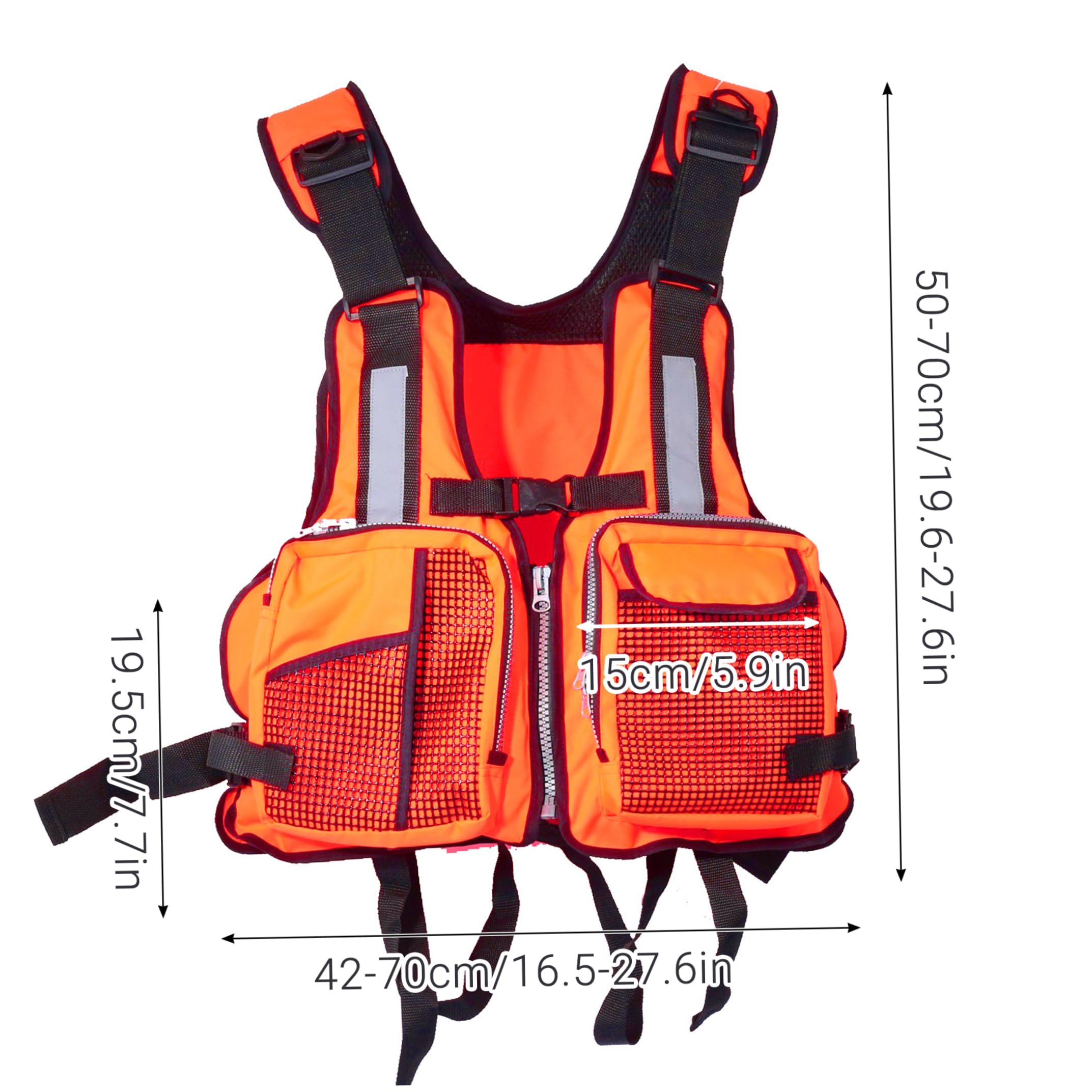 Giacca galleggiante per adulti, cinghie regolabili e fischietto rosso | Cinghie regolabili, fischietto d'emergenza, sicurezza in acqua, pesca, kayak, canottaggio, nuoto
