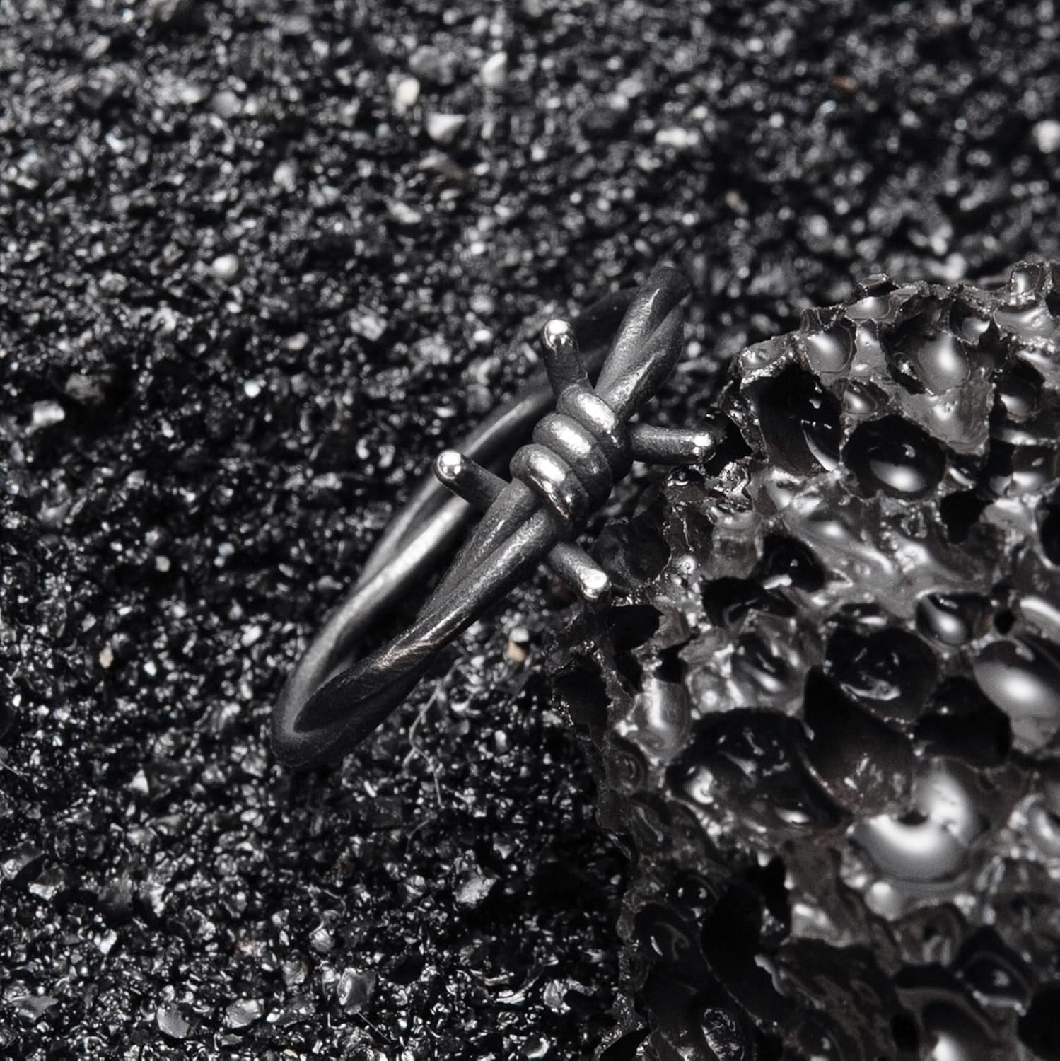 Barbed Wire Rings for Men Women Stainless Steel Gothic Punk Ring Jewelry Fashion Statement Emo Rings Size 7/8/9/10/11/12/13 - Image 4