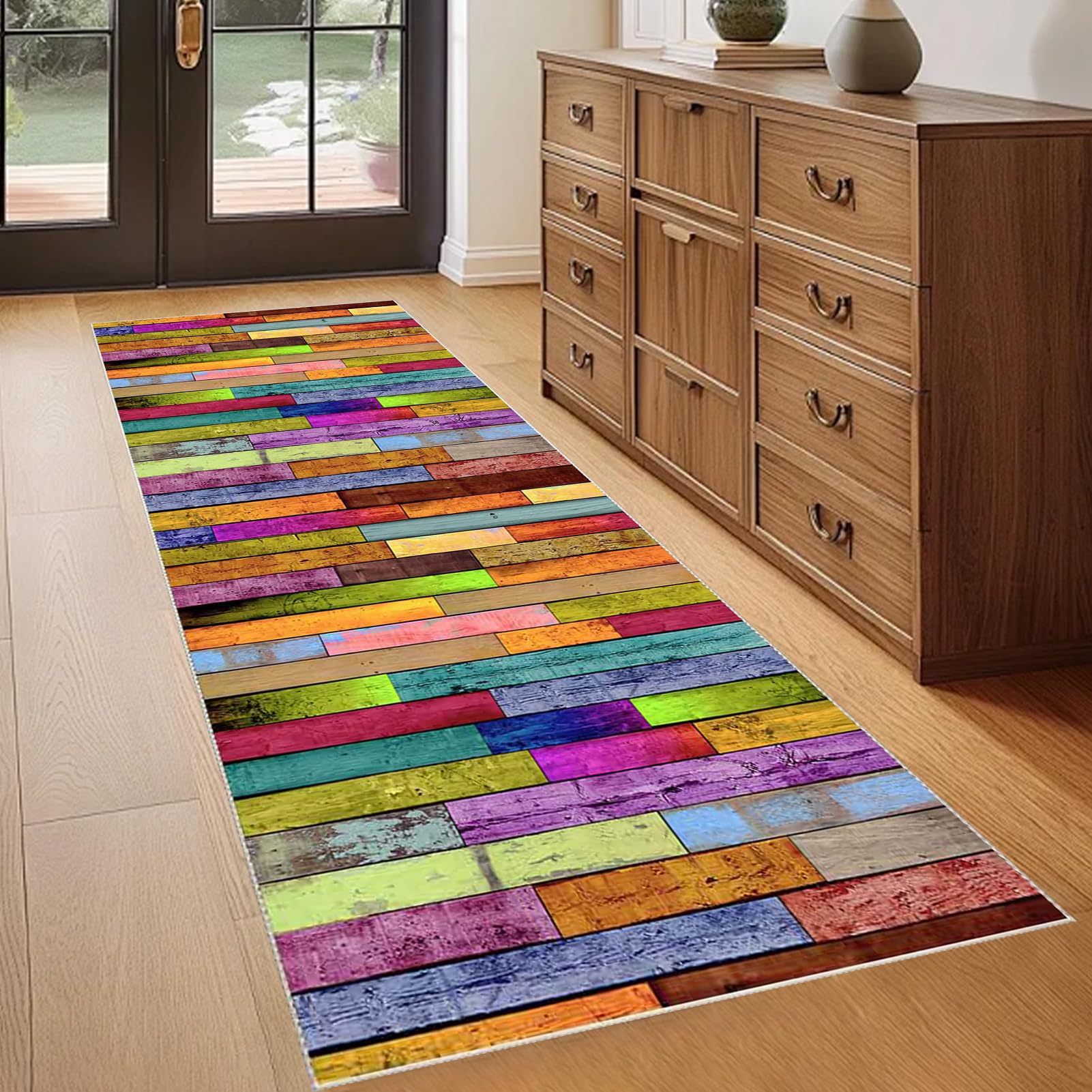 Carpet Runner for Hallway Non-slip Kitchen Area Carpet Rug Long Hall Runner Rug 50 x 150 cm Low Pile Entrance Door Mat Kitchen Floor Mat Rug Washable Runner for Hallway Entryway Laundry Room Bedroom