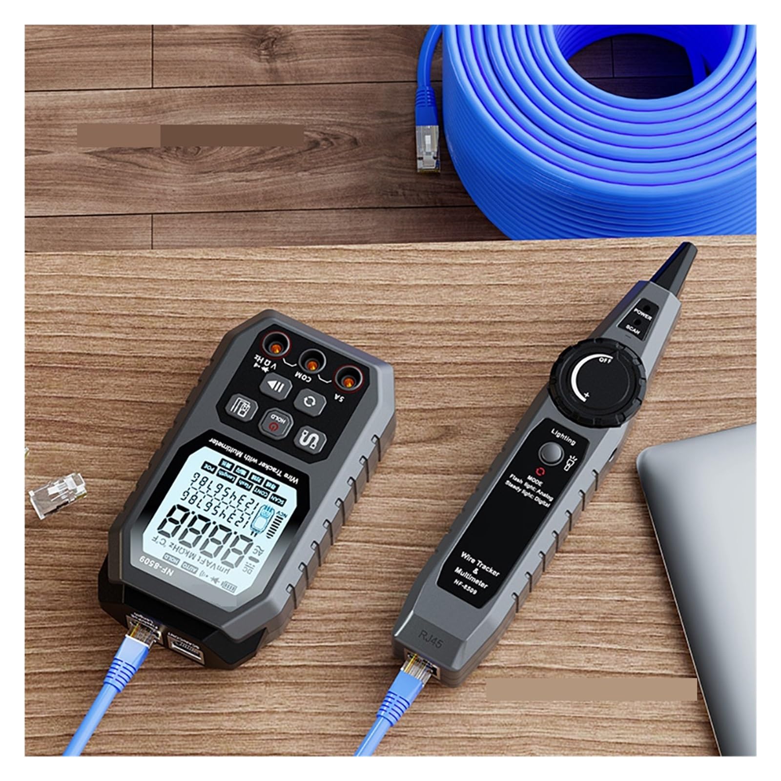 Tester Kabli Sieciowych NF 8509 Do Multimetru Rezystancja Napięcia Prądu Test POE NCV AC DC LCD Wire Tracke Lekki I PrzenośNy