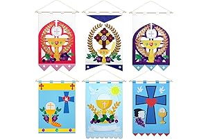 6 Pcs First Communion Banner Kit for Boys Girls