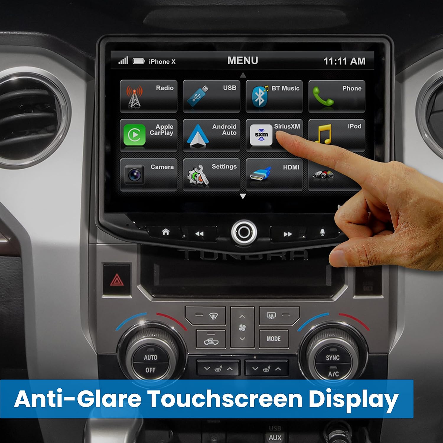 STINGER Toyota Tundra (2014-2021) 10" HEIGH10 Radio Replacement Kit - Apple CarPlay, Android Auto, GPS Nav, Bluetooth, 4 Camera Inputs, Plug & Play Dash Kit, Retains Factory Controls (HEIGH10)