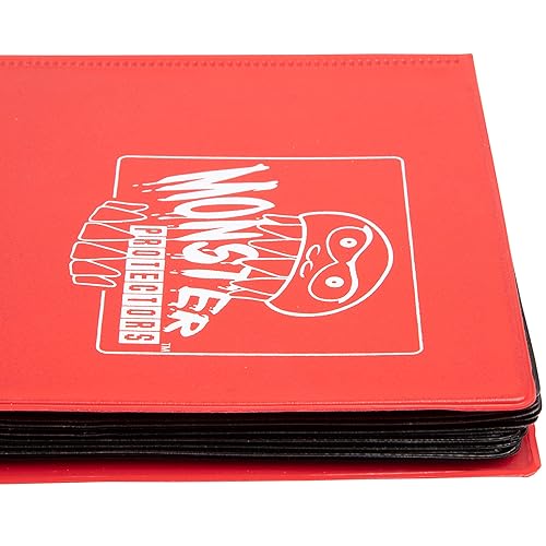 Miniatura 3 de Monster Binder - Álbum de tarjetas coleccionables de 4 bolsillos, color rojo mate, capacidad para 160 tarjetas de Yugioh, magia y Pokémon
