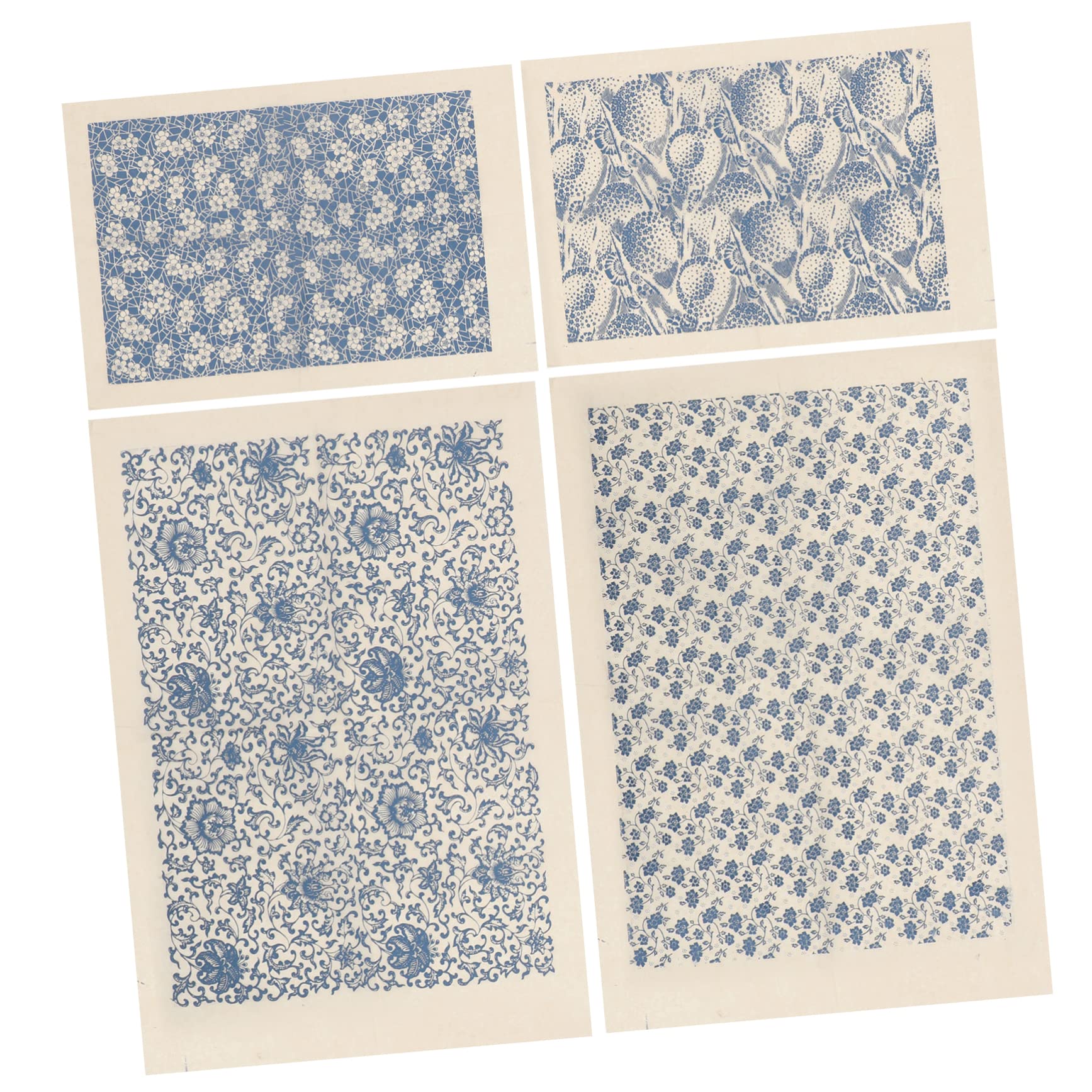 STOBOK 12feuilles Papier De Transfert Chinoise pour Décalcomanie Artisanale Papier De Décoration Résistant Aux Hautes Températures pour