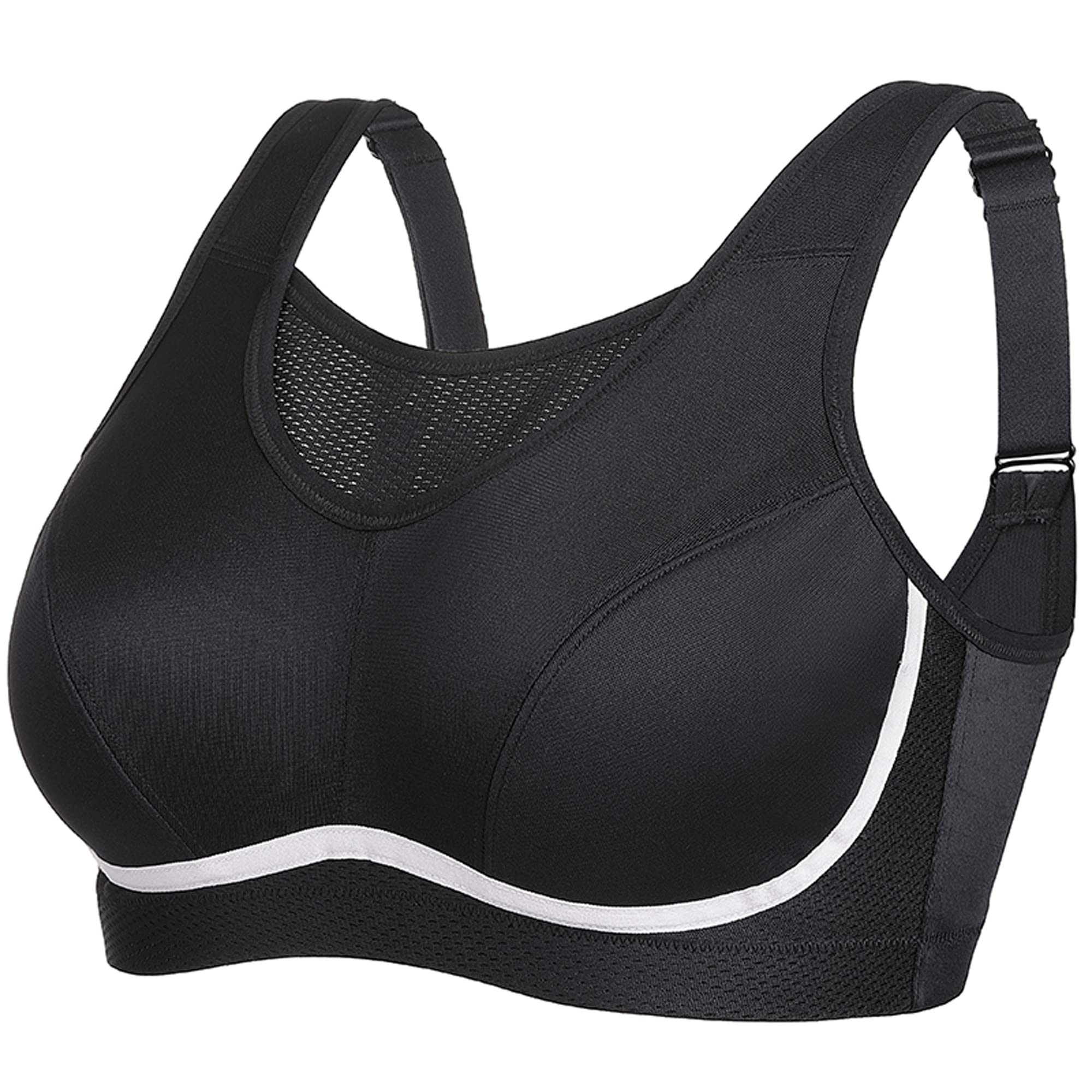 Biustonosze sportowe dla kobiet, bezprzewodowy bezszwowy biustonosz do spania w dużym rozmiarze, joga Bralette bieganie rekreacja Crop Tops kamizelka (kolor: Czarny, rozmiar: 110 G)