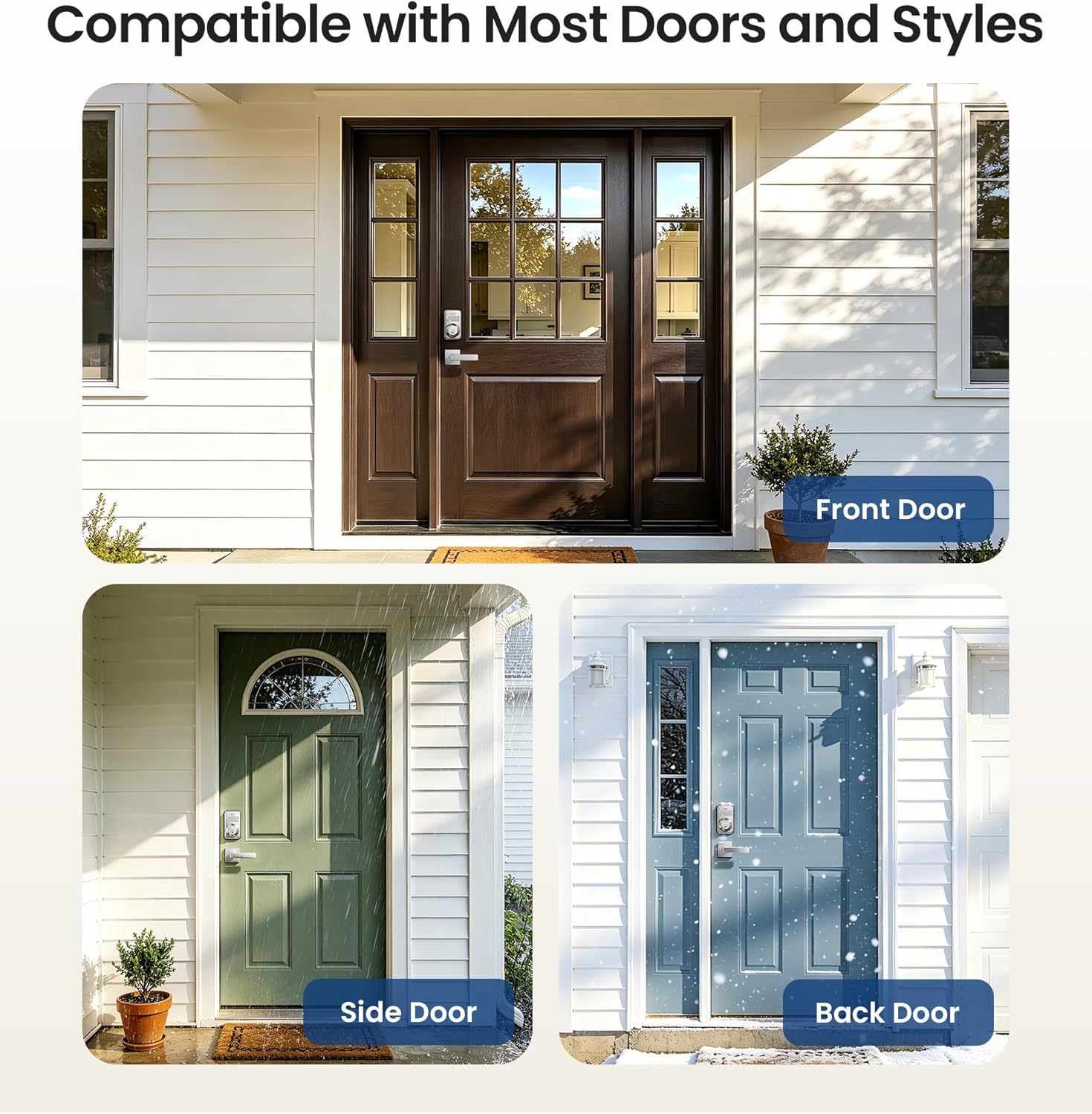 Veise Keyless Entry Door Lock with 2 Lever Handles, Electronic Backlit Keypad Deadbolt Set for Front Door, Smart Digital, Anti-Peeping & One-time Code, Auto-Lock, Easy Installation, Satin Nickel 11 81afItDaRbL. AC SL1500