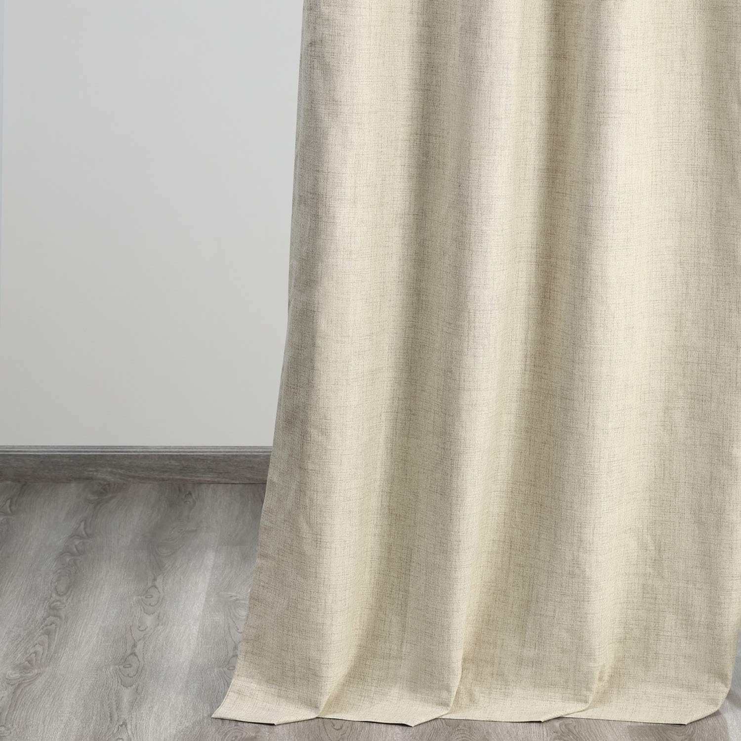 HPD Half Price Drapes Vintage Blackout Curtains for Bedroom - 108 Inches Long Thermal Cross Linen Weave Full Light Blocking 1 Panel Blackout Curtain, (50W x 108L), Toasted Tan