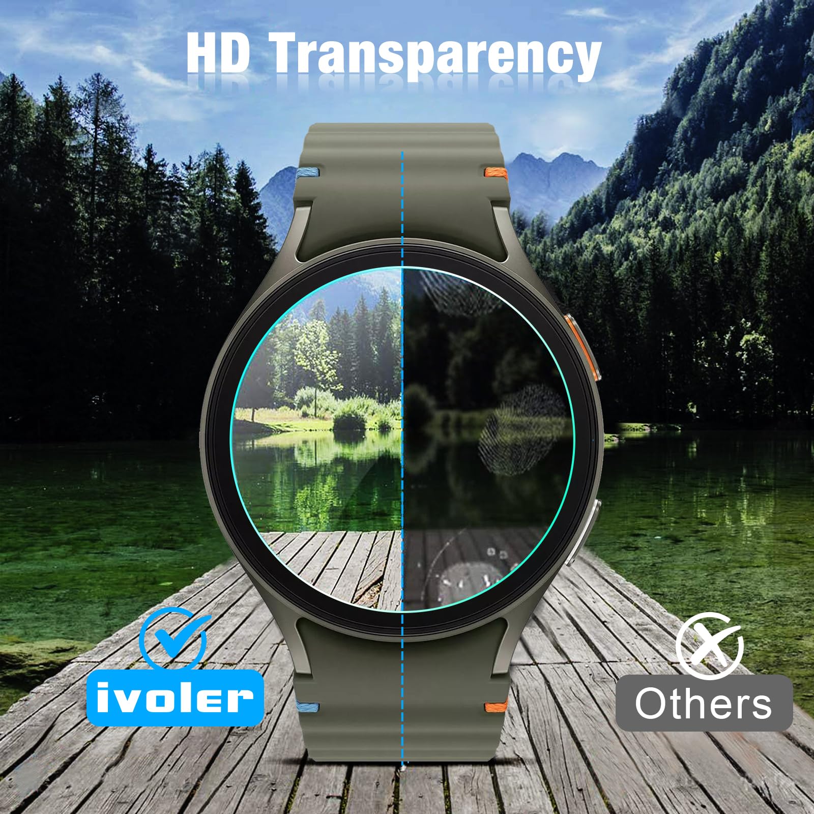 IVoler Lot De 6 Films En Verre Trempé Pour Garmin Instinct 3 45 Mm