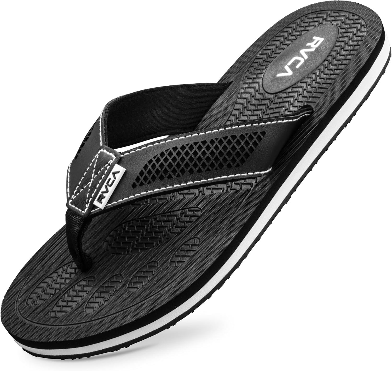 RVCA Perforated T-Bar Sandals - Breathable, Cushioned, and Durable Footwear