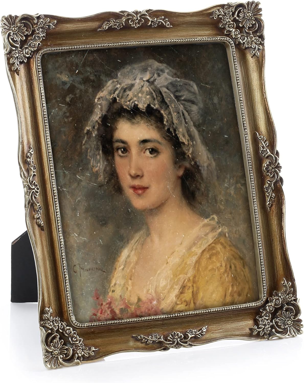 FJXMFRAME Vintage 8x10 Picture Frame Gold Antique Picture