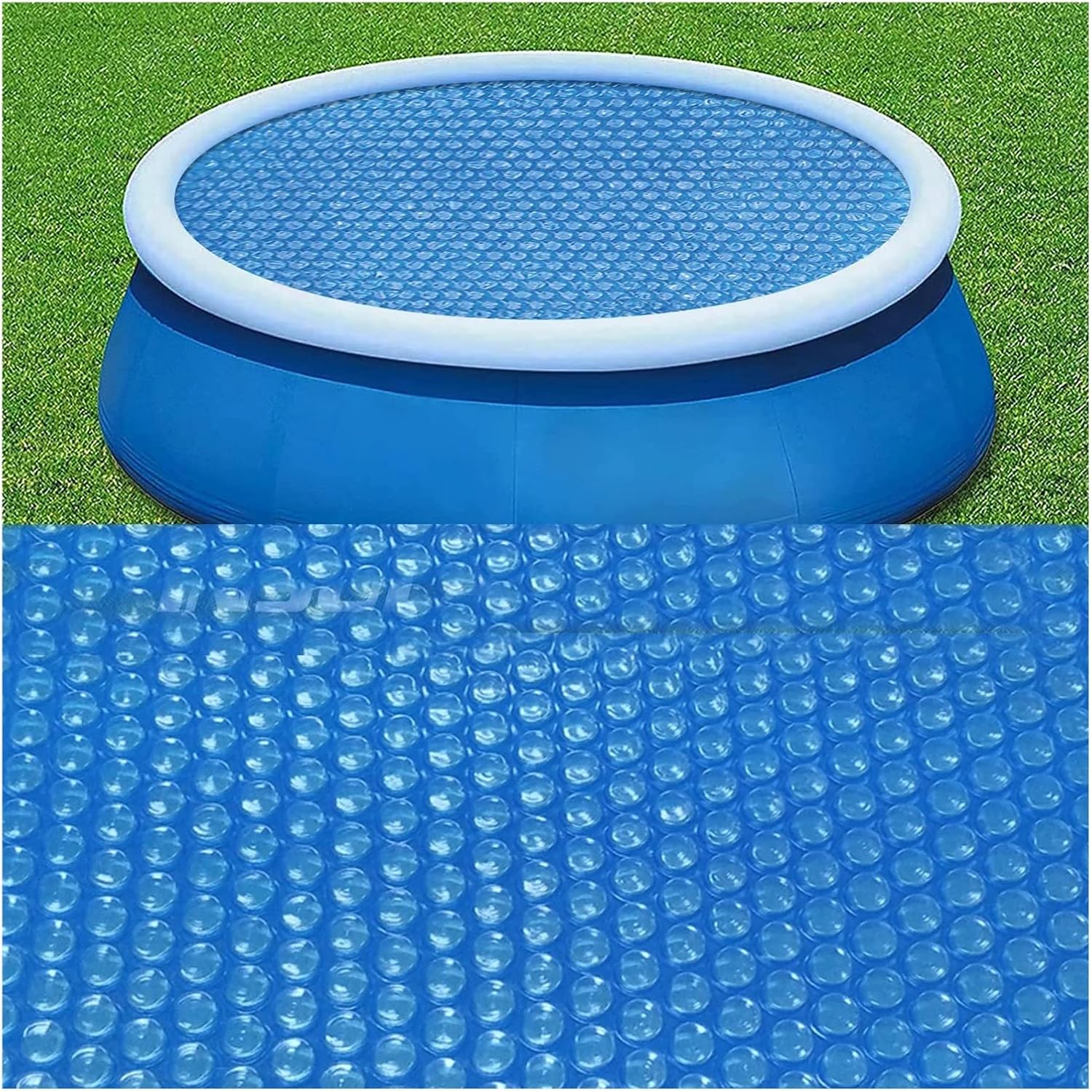 LZMZMQ AboveGround Round Solar Pool Covers, Outdoor Hot Tubs/Inflatable Pool Solar