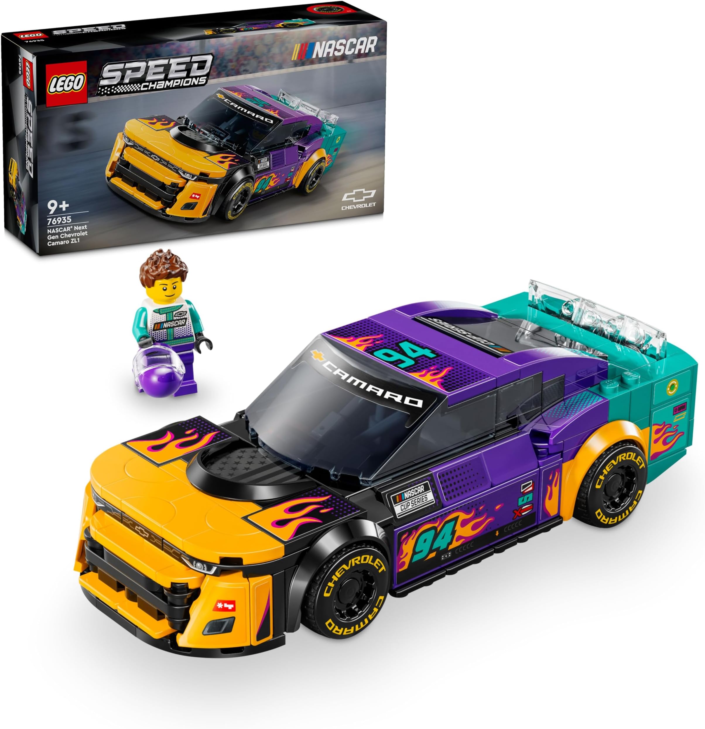 Speed Champions NASCAR Next Gen Chevrolet Camaro ZL1 76935 Building Blocks Toys for 9+ Gift for Boys and Girls