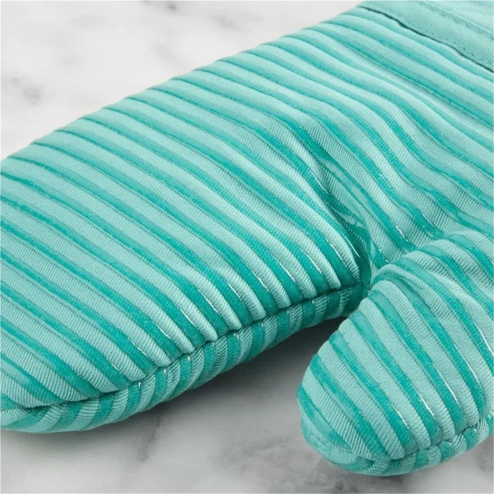Gants De Four Gant de cuisine matelassé en coton éponge, manique résistant à la chaleur, 16"x26", 7"x13" et 7"x10", vert clair Pour La Cuisson