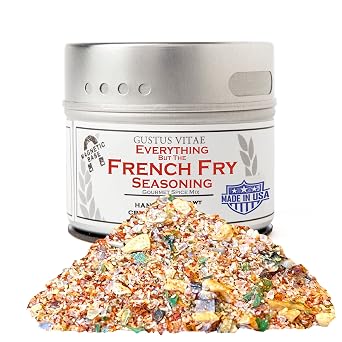 Everything But The French Fry Seasoning | Gourmet Spice Mix | All Natural, Non GMO | Hand Made, Small Batch Spice Blend | Made in USA | Artisanal Seasoning | GLP-1 Friendly | No MSG, Artificial Ingredients, Additives, Colors, or Flavors | Magnetic Tin | Ultra Premium | Gustus Vitae
