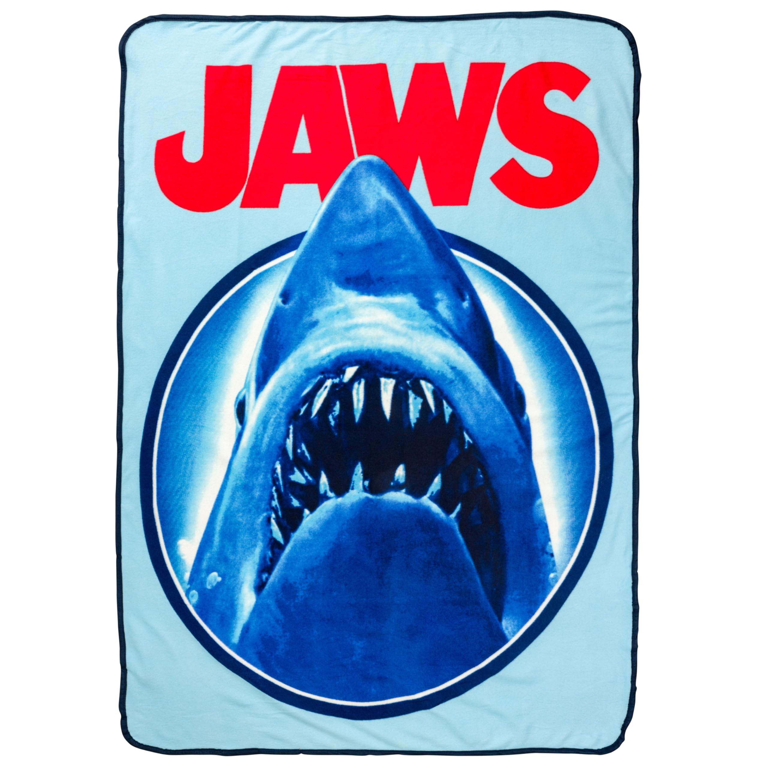 Silver Buffalo Jaws Need A Bigger Boat 45" x 60" Fleece Throw, Soft and Cozy Blanket, 180 GSM