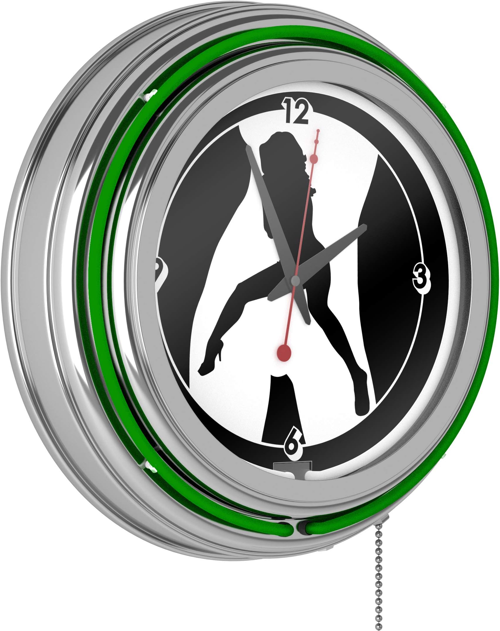 Shadow Babes - C Series - Clock w/ Two Neon Rings - Green