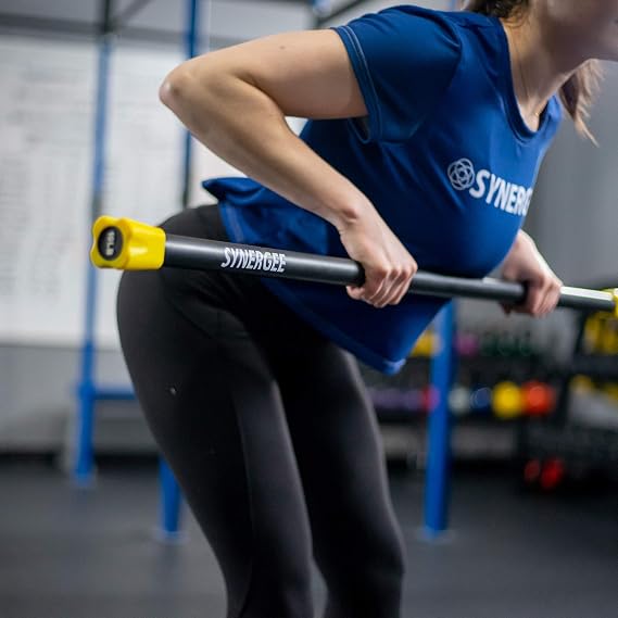 Synergee Workout Bar Weight Bar Combo Set - Multiple Weights Padded Weighted Bars Body Toning Exercise Bar, Strength & Condition