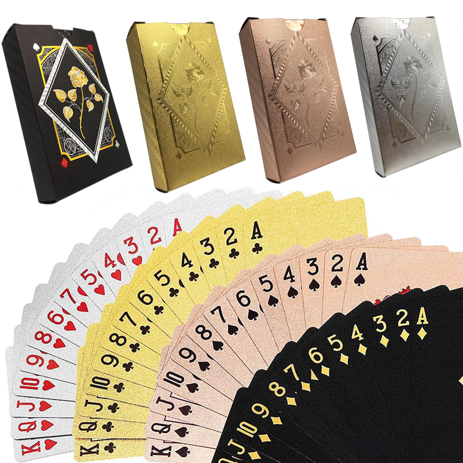ゾイドバトルカードゲーム【ゴールドカード10枚セット】金箔　限定カード 4 Decks Playing Cards, Plastic Waterproof Playing Cards for Adults